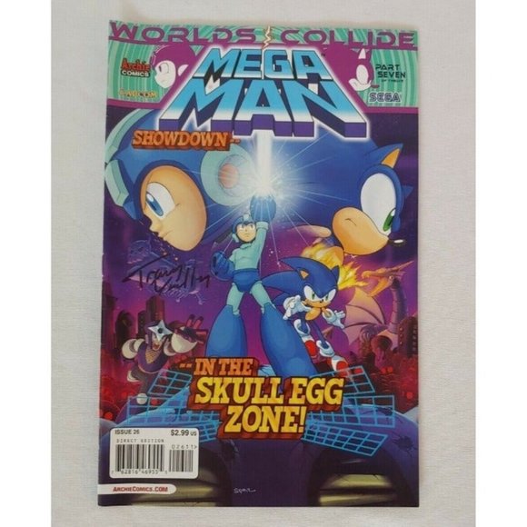 Mega Man Comic Books #26 Worlds Collide 7 of 12 August 2013 Signed Tracy Yardley - Picture 1 of 10